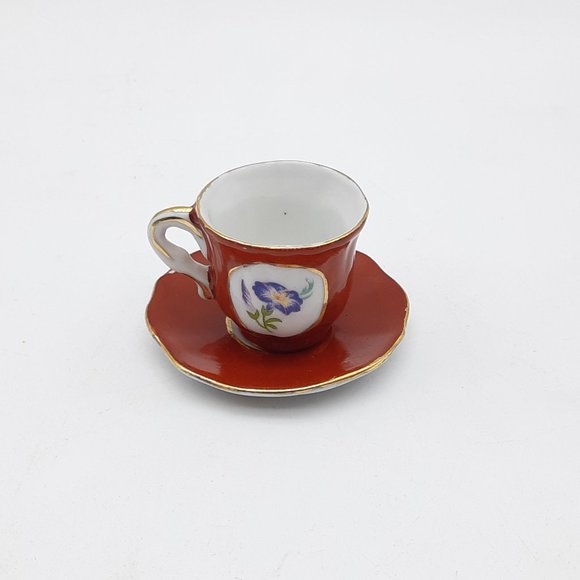3 Miniature Tea Cups and Saucers -By T. Limonges - Picture 4 of 11
